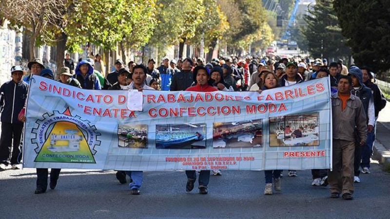 La Central Obrera Boliviana realiza paro nacional