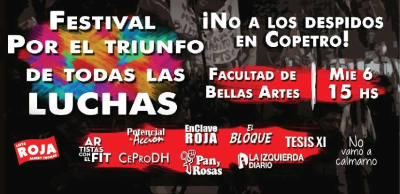 Festival en La Plata por el triunfo de todas las luchas