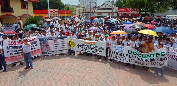 En San Luis Potosí repudian la represión y luchan contra la reforma educativa