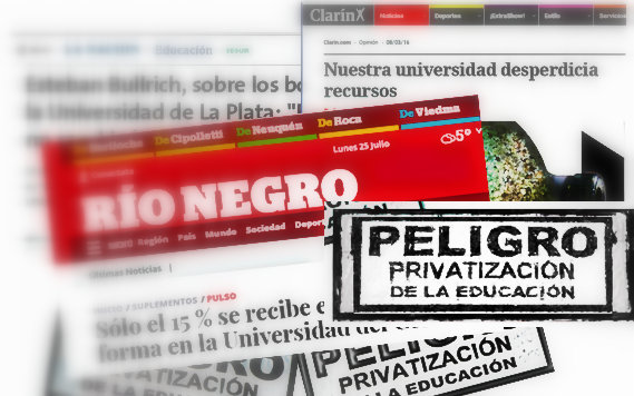 El diario Río Negro a favor de los exámenes de ingreso y de la privatización de la educación