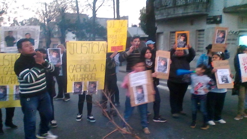 Marcha y corte en Lugano por el femicidio de Gabriela Villarroel