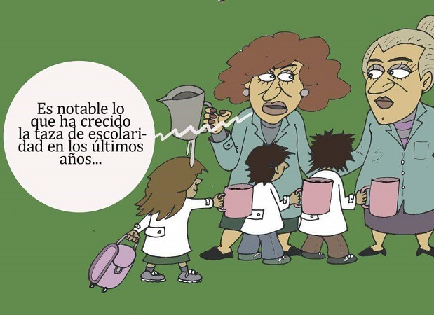 Humor: por lo menos algo crece en Educación