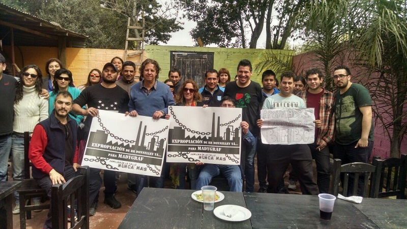 Voces y encuentros en el asado del local "El Cordobazo"