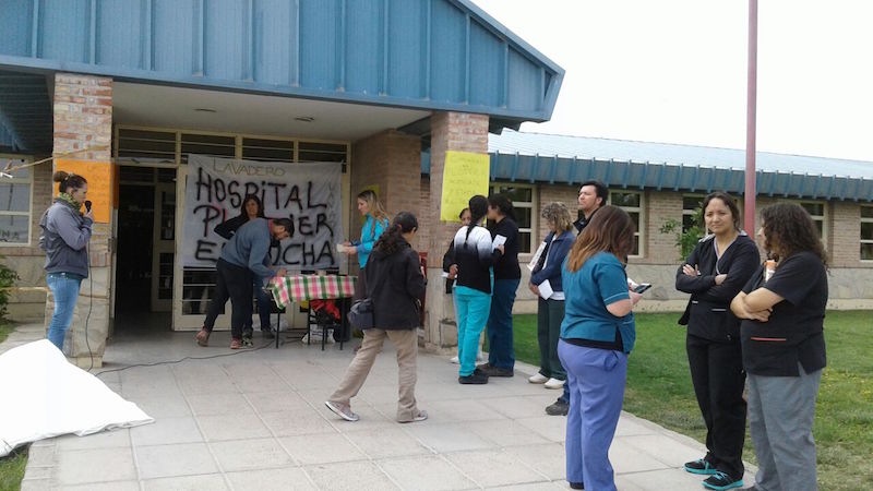 Trabajadoras del Lavadero del Hospital Plottier en lucha