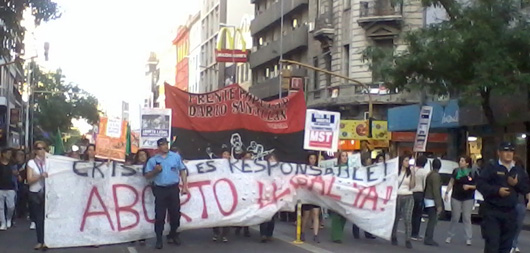 Marcha por tratamiento del proyecto de legalización del aborto en el Congreso