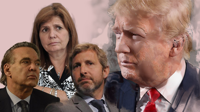 Bullrich, Pichetto y Frigerio, emuladores locales de Trump