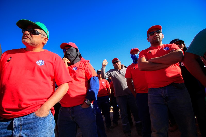 Sin fronteras: Mineros mexicanos solidarizan con huelguistas de Escondida