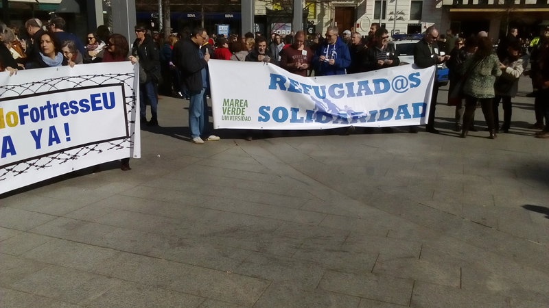 Movilización en Zaragoza: “No a la Europa Fortaleza, acogida ya”