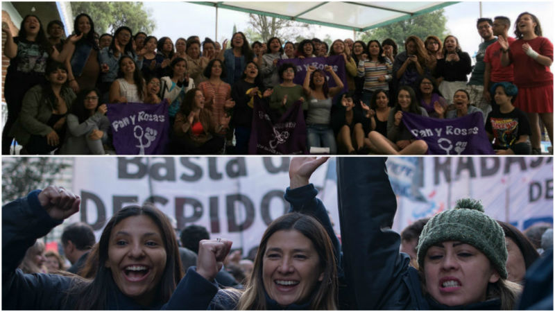 Las Leonas, mujeres honorarias en el Campamento de Pan y Rosas