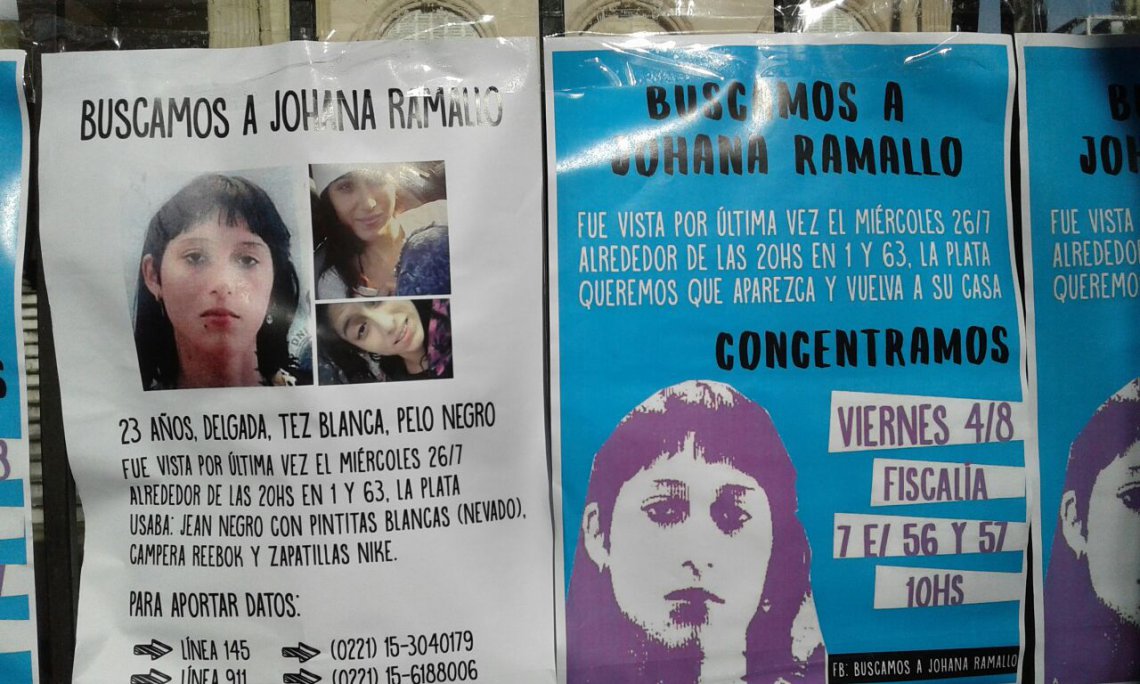 La Plata: concentración en reclamo por la aparición de Johana Ramallo