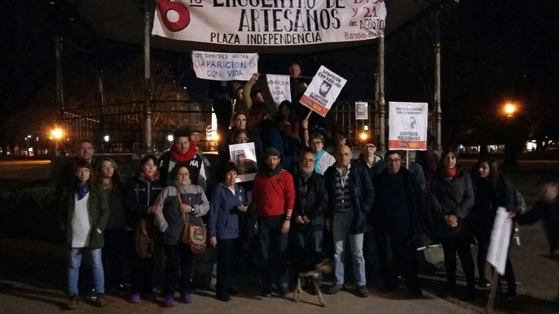 Tandil: acto de la Asamblea Permanente por la aparición con vida de Santiago Maldonado