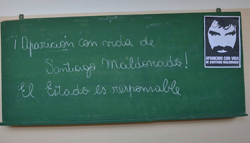 El Consejo Academico del Avanza se pronuncia por la aparición de Santiago Maldonado