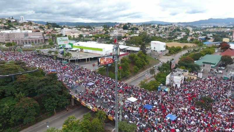 Marcha nacional contra el fraude electoral en Honduras 