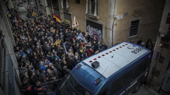 Concentraciones de rechazo a la visita del rey en Barcelona