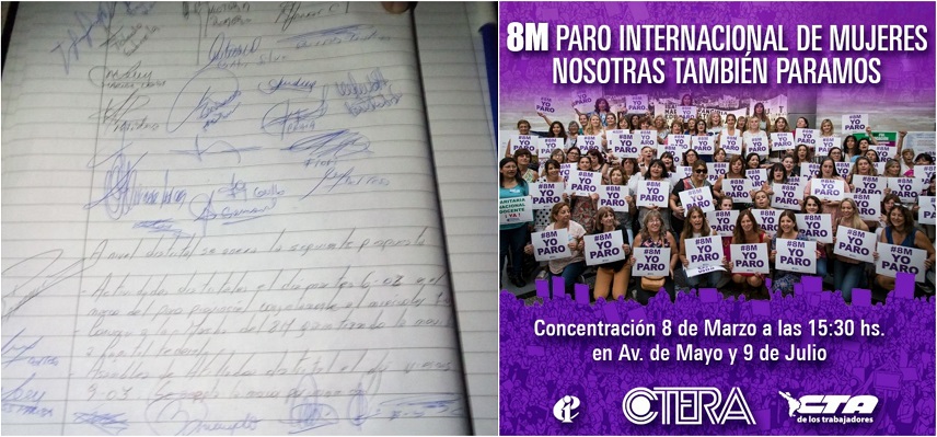 Suteba Campana desconoce el mandato de asamblea y no garantizará movilidad hacia el #8M