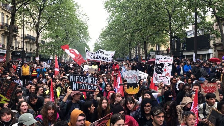 Masivas manifestaciones por el primero de mayo en Francia contra el gobierno de Macron