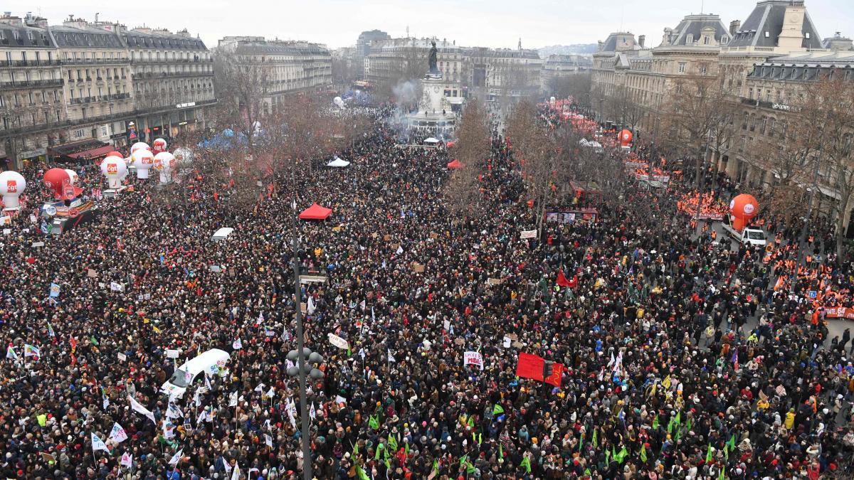 La intersindical francesa llama a la huelga el 16 de febrero contra la reforma de las pensiones