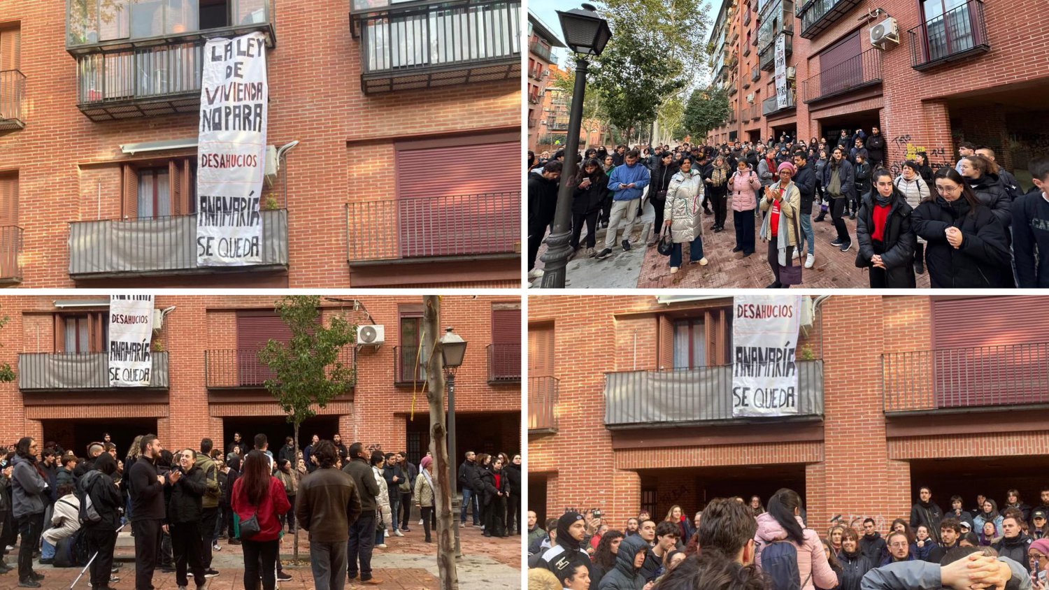 El movimiento de vivienda de Madrid junto a vecinos de Carabanchel paran por segunda vez el desahucio de Ana María