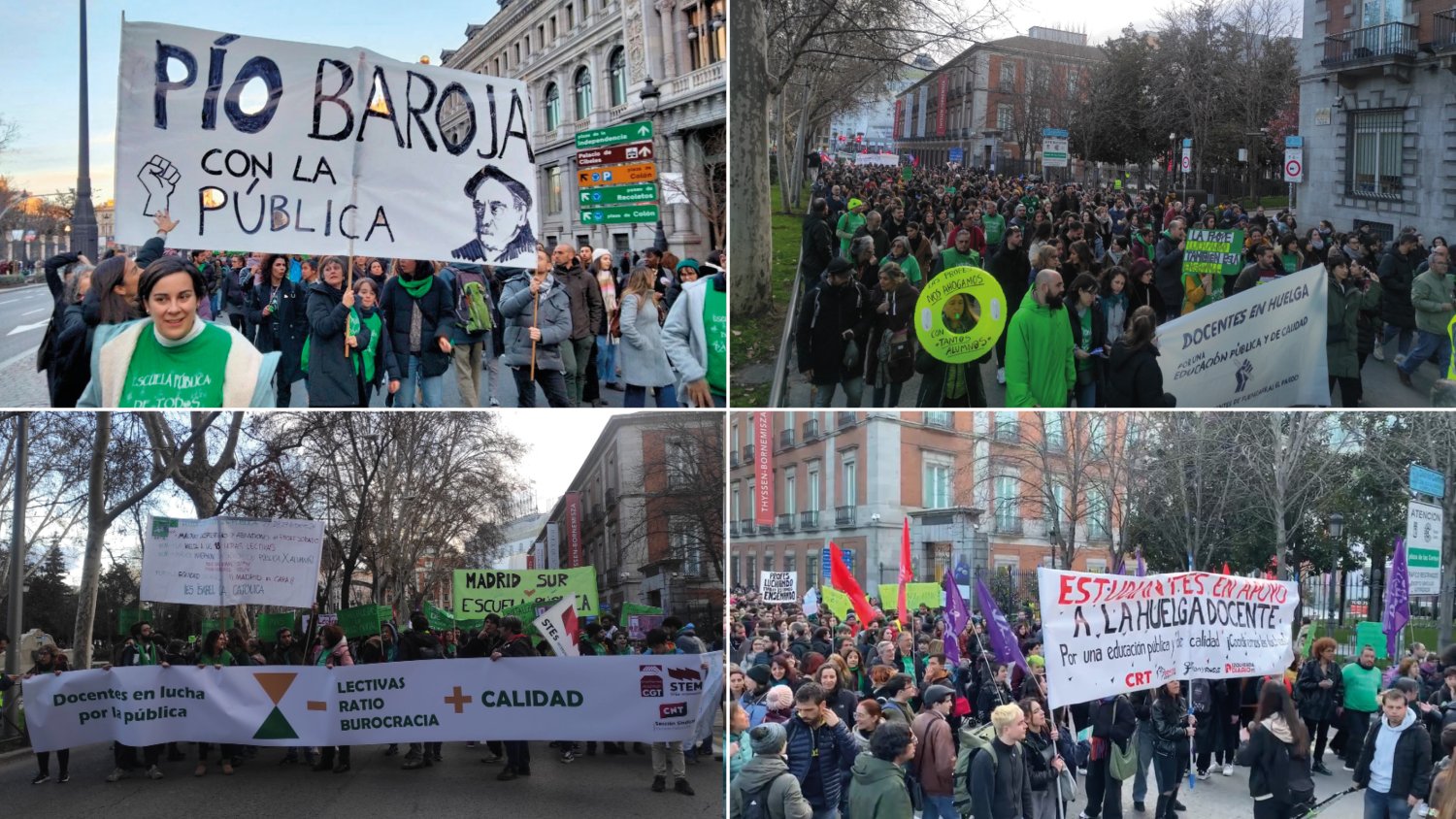 Culmina con una gran movilización la primera jornada de huelga docente de Madrid