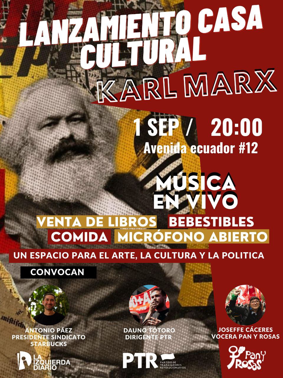 Se viene gran lanzamiento de la Casa Cultural Karl Marx en ciudad de Valparaíso