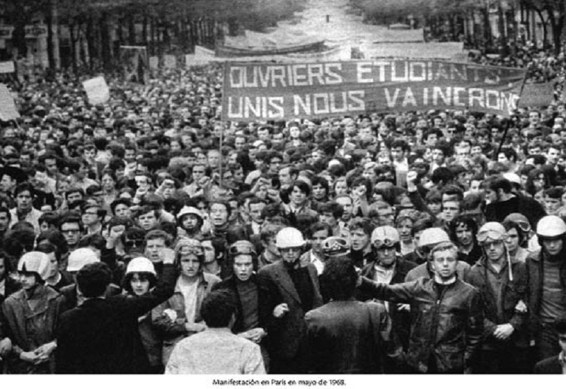 13 de mayo de 1968: Huelga General en Francia, se consolida la unidad obrero-estudiantil