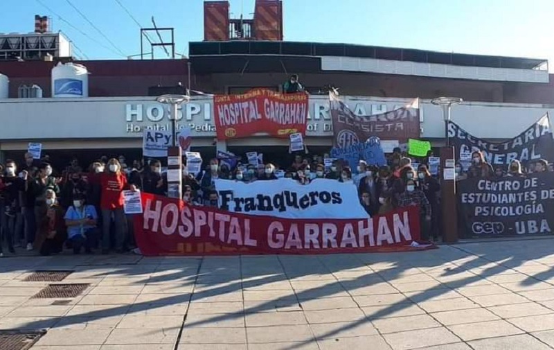 Enfermeros franqueros del Garrahan se organizan y dan la lucha por las 12 horas