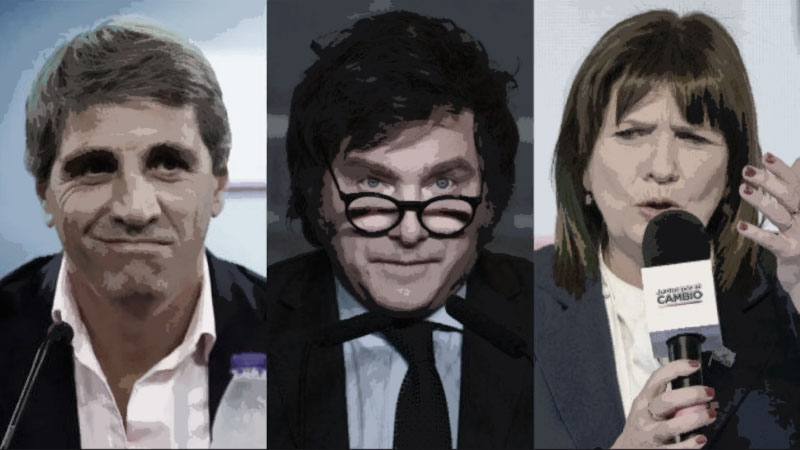 Caputo, Milei, Bullrich: la dictadura civil argentina 