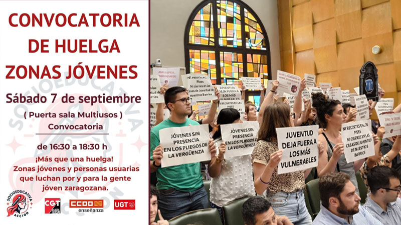 El ayuntamiento de Zaragoza cancela la "Noche Insomne" para silenciar las protestas de las trabajadoras de las zonas jóvenes