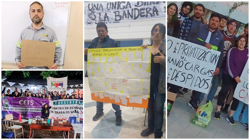 Crecen los ejemplos: solidaridad y apoyo de trabajadores y trabajadoras a la lucha universitaria