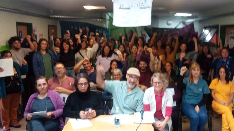 Conferencia de prensa de la asamblea de trabajadorxs de salud