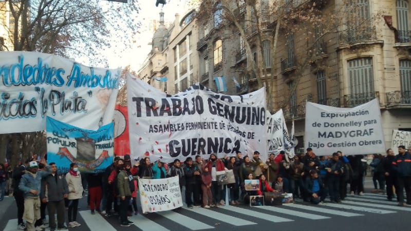 Familias de Guernica: "Marchamos contra el hambre y la persecución a las organizaciones sociales"