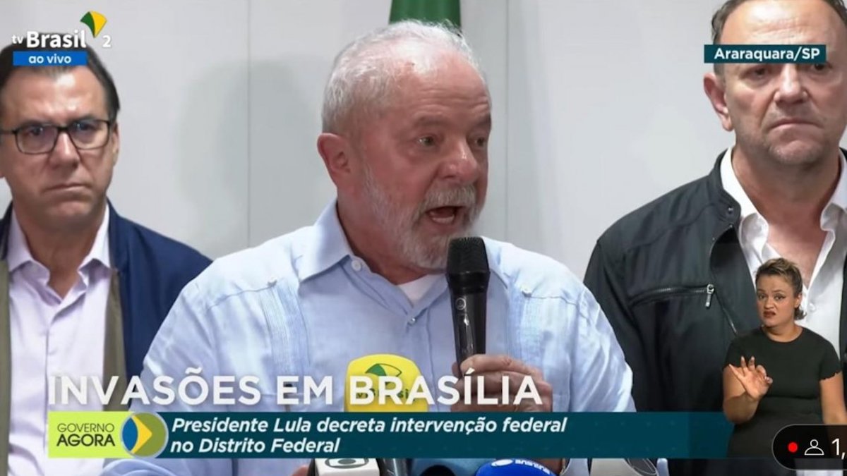 Lula decretó la intervención federal de la seguridad de Brasilia hasta el 31 de enero