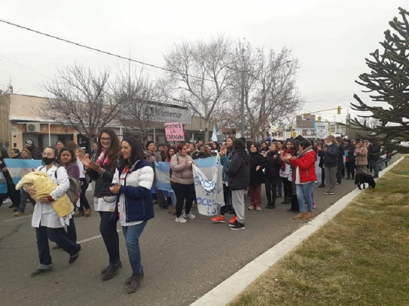 El enojo y la lucha docente también se hizo sentir en Malargüe