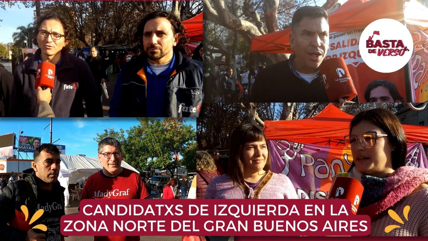 Trabajadores y trabajadoras del Frente de Izquierda encabezan las listas en la zona norte de Buenos Aires