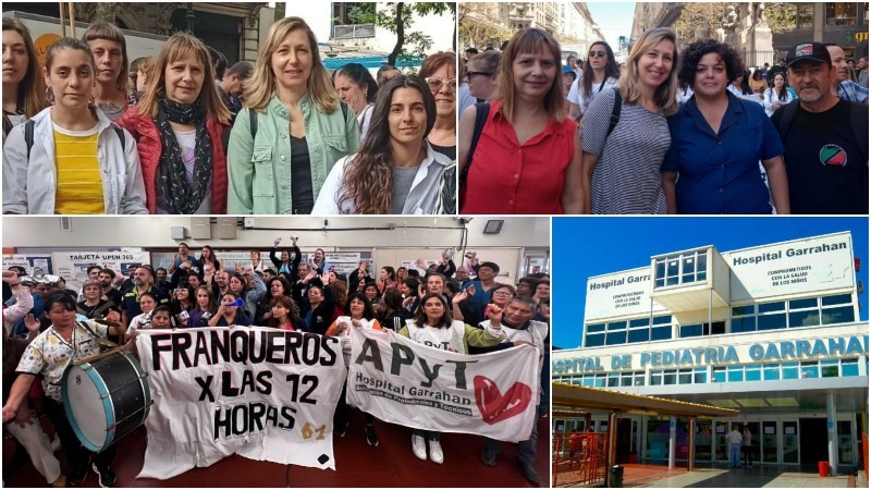 Myriam Bregman y Alejandrina Barry llevan al ámbito legislativo la lucha de los franqueros del Garrahan