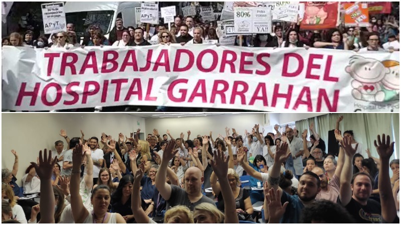 Hospital Garrahan: asamblea vota continuar con los paros y la unidad con el Posadas