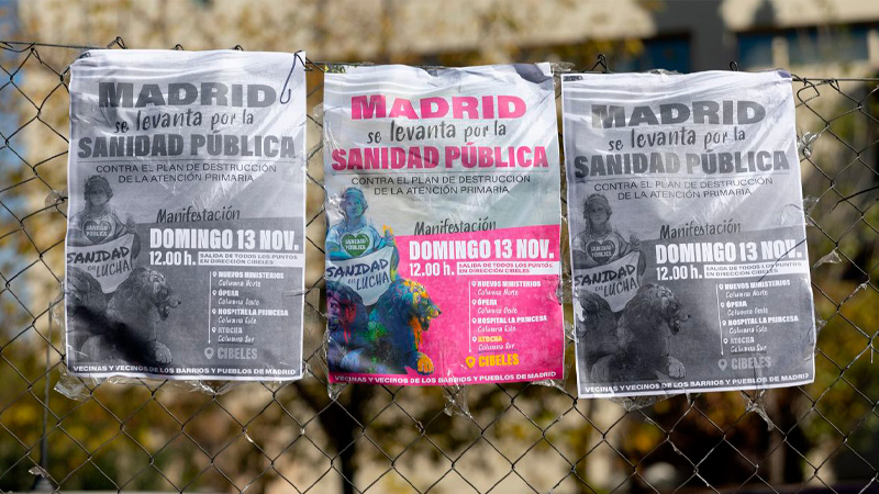 Sanitarios y usuarios de Madrid se movilizan este domingo en defensa de la sanidad pública