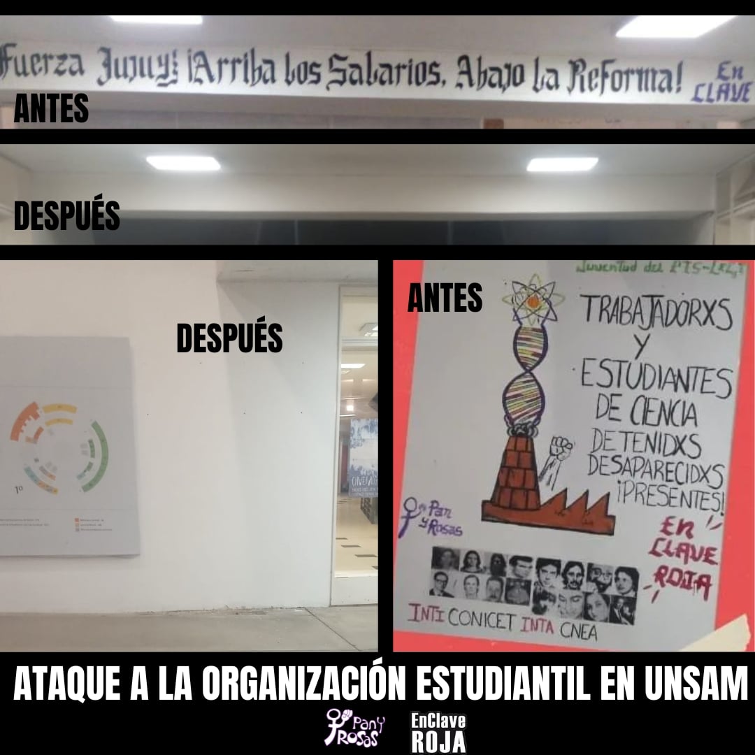 UNSAM. La gestión universitaria tapa murales por los 30.000 desaparecidos 