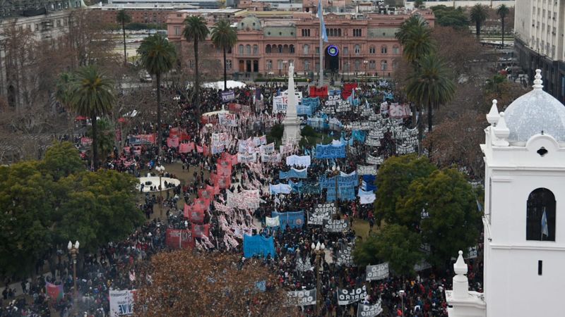 Las imágenes de una jornada de lucha contra el ajuste y la persecución 