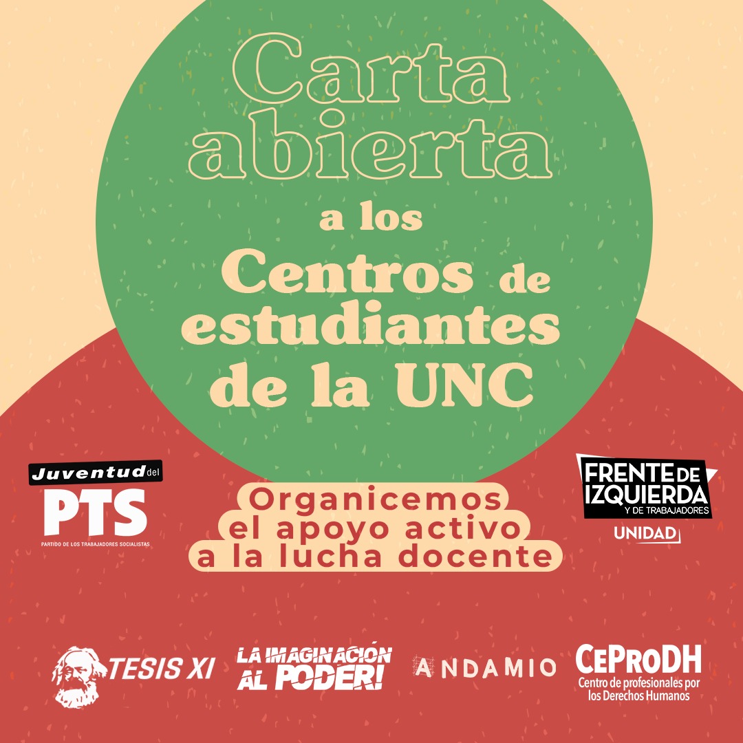 Carta abierta a los Centros de Estudiantes de la UNC