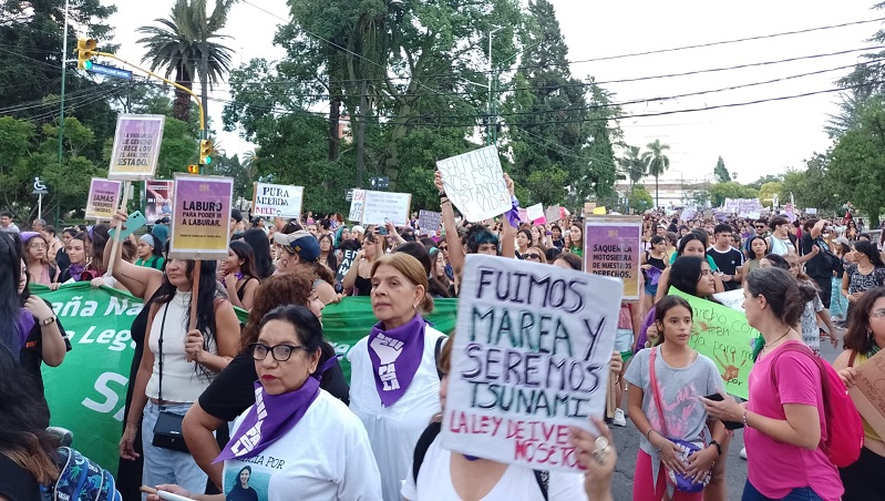 Masiva movilización de mujeres y diversidad copó las calles de Salta