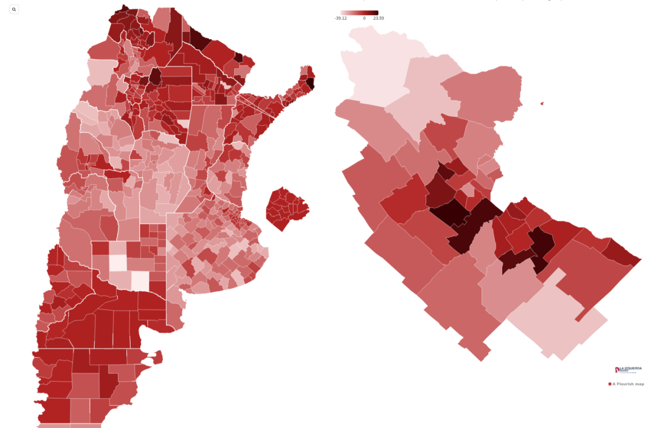 Presentamos nuevos mapas comparativos sobre los resultados electorales