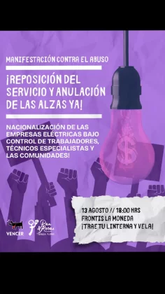 Manifestación contra el abuso: ¡Reposición del servicio y anulación de las alzas ya!