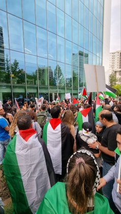 Concentración en embajada de Israel en solidaridad con el pueblo Palestino 