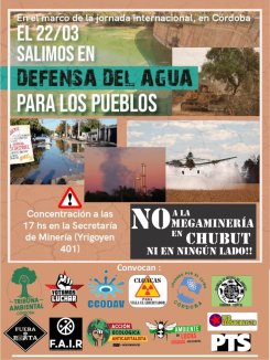 Movilización por el agua como derecho humano de este 22 se suma a la movilización del 24M