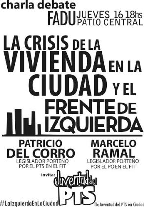 Charla debate en FADU sobre la crisis de vivienda. 