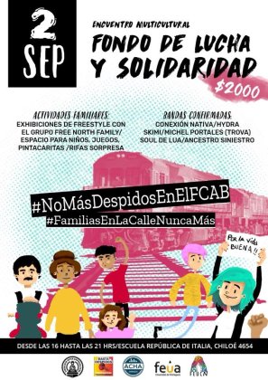 Antofagasta: Bandas locales invitan a sumarse a jornada multicultural contra los despidos en FCAB