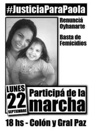 Convocatoria para exigir Justicia por Paola y Martina