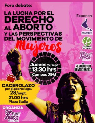 Foro debate en la U. de Chile: "Aborto y perspectivas del movimiento de mujeres"