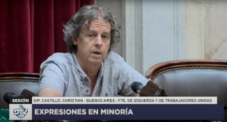 Christian Castillo: "En este Congreso quieren disciplinar a todos los movimientos de lucha"